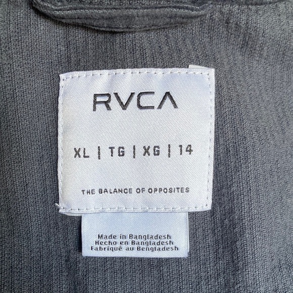 RVCA Corduroy Midnight Blue Short Waisted Jacket Size 14 - Picture 2 of 4